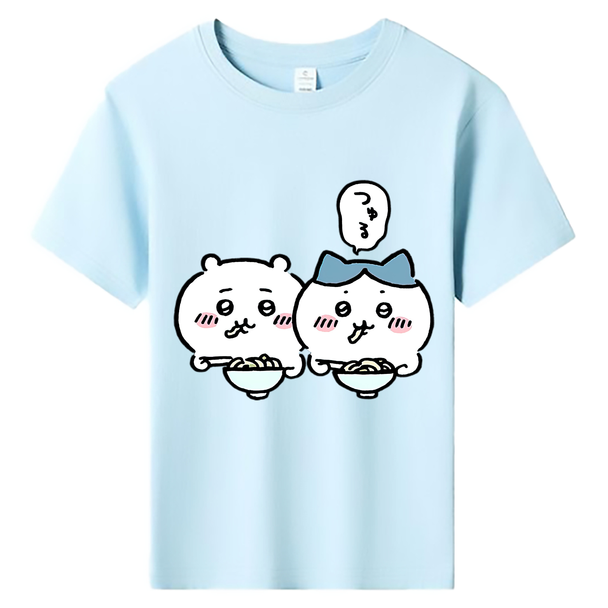 （画像用） ちいかわ ハチワレ Chii-kawa hachiware 綿100％キッズTシャツ（フロントプリント）